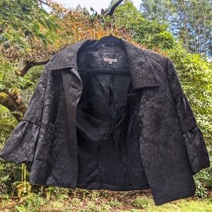 Georgiou Studio Black Floral Jacket Size 8